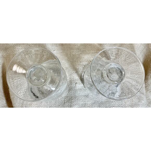 2 short SOUTHERN LIVING At Home BELLA LUNA bubble glass water goblet glasses - Picture 5 of 5